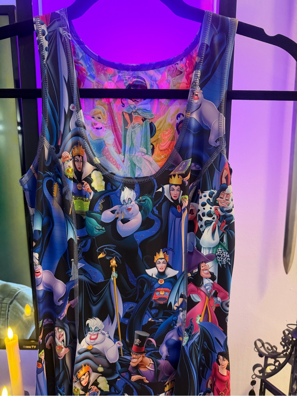 Blackmilk Disney Villans VS Princesses inside out reversible skater dress SM - Picture 4 of 8